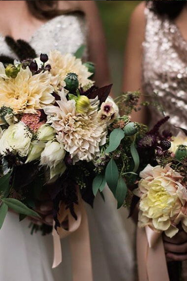Bridal and bridesmaid bouquet